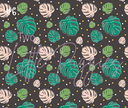 Printed Vinyl - Tropical Leaves Collection