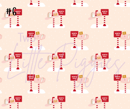 Printed Vinyl - Letters to Santa - Pink