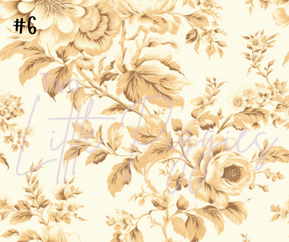 Printed Vinyl - Toile Floral
