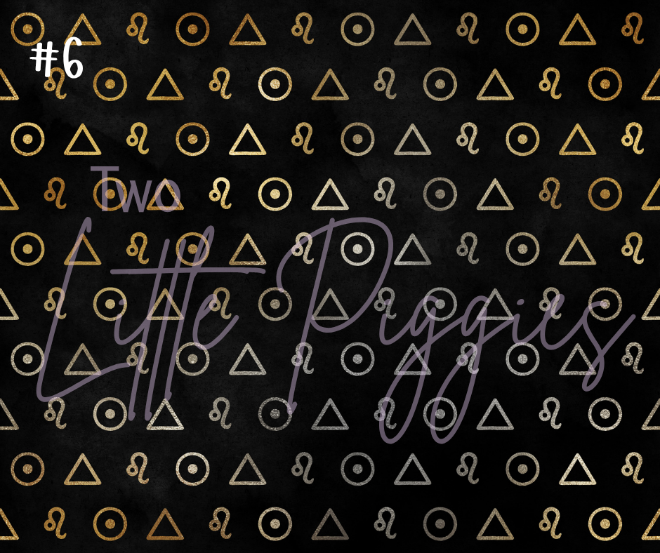 Printed Vinyl - Leo - Black and Gold