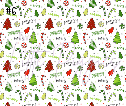 Printed Vinyl - Christmas Trees