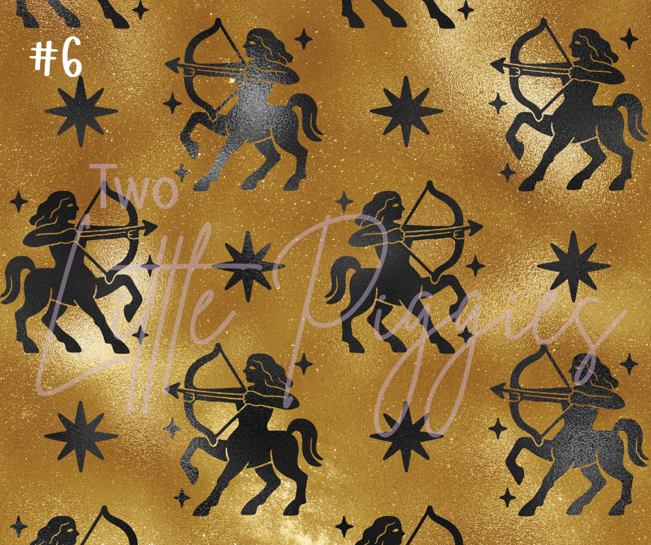 Printed Vinyl - Sagittarius - Black and Gold