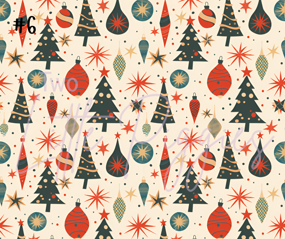 Printed Vinyl - 50s Christmas