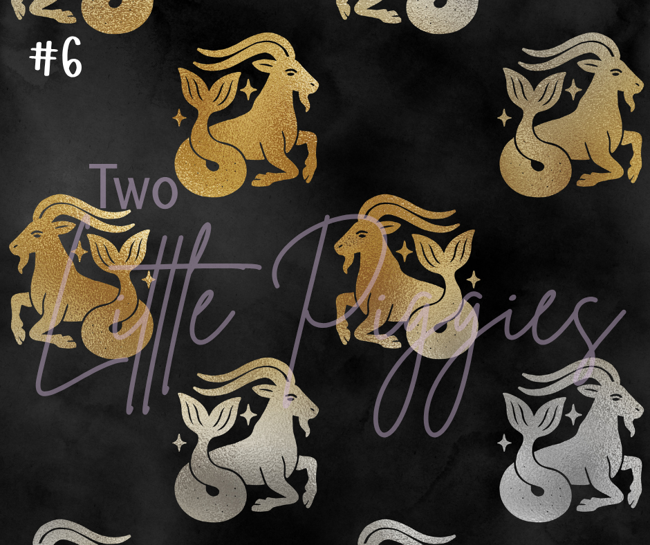 Printed Vinyl - Capricorn - Black and Gold