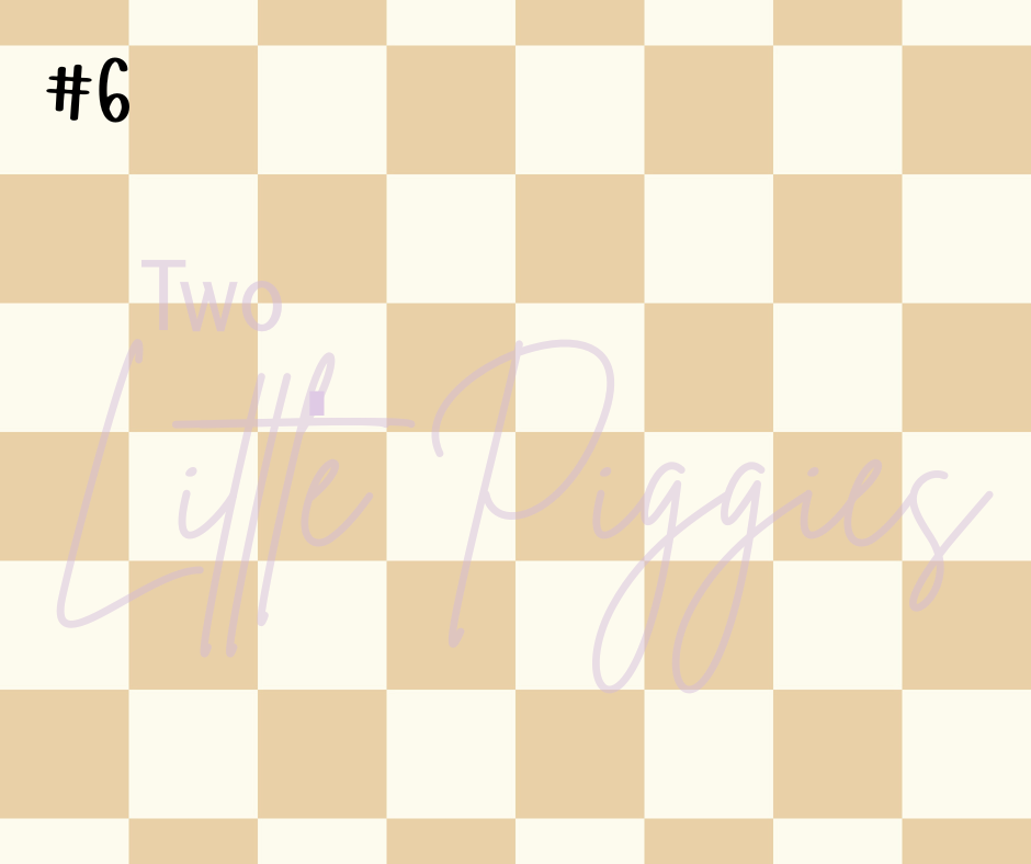 Printed Vinyl - Pastel Checkers Collection