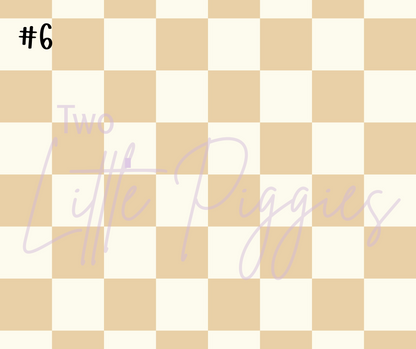 Printed Vinyl - Pastel Checkers Collection