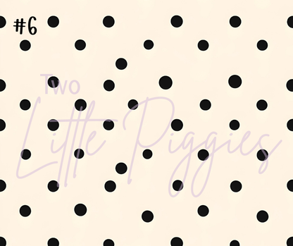 Printed Vinyl - Black and White Bows