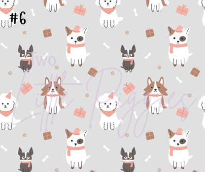 Printed Vinyl - Christmas Pups