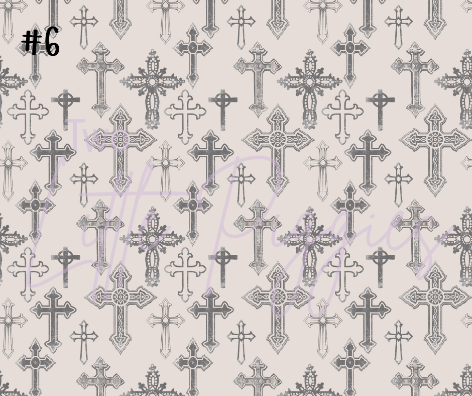 Printed Vinyl - Colorful Crosses