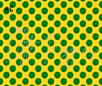 Printed Vinyl - Cheer - Green and Yellow