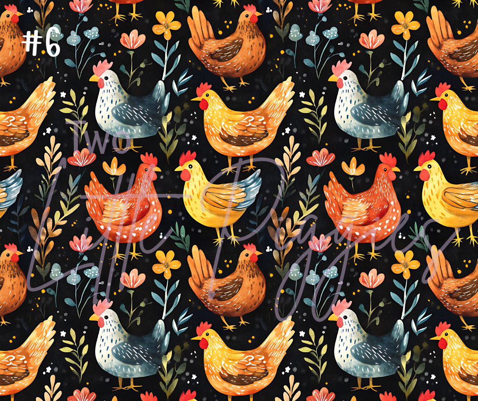 Printed Vinyl - Chickens 2