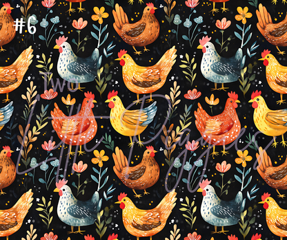 Printed Vinyl - Chickens 2