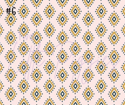 Printed Vinyl - Blue Mustard Floral