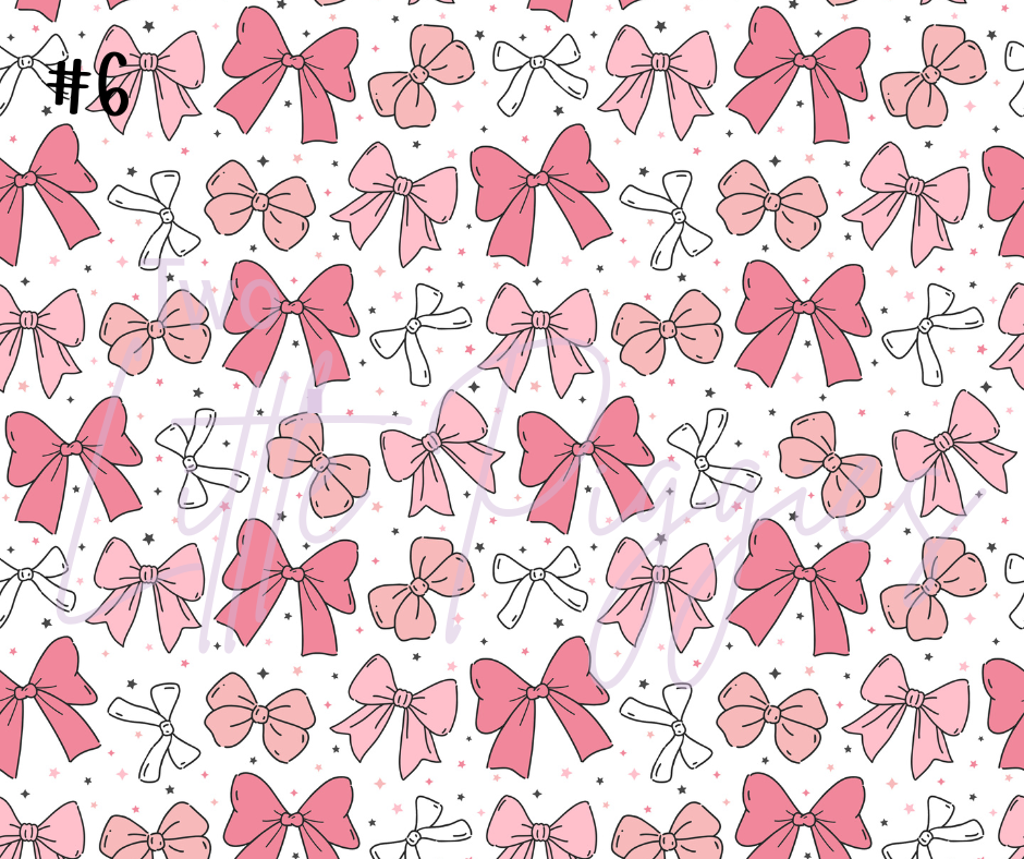 Printed Vinyl - Cutesy Bows Collection