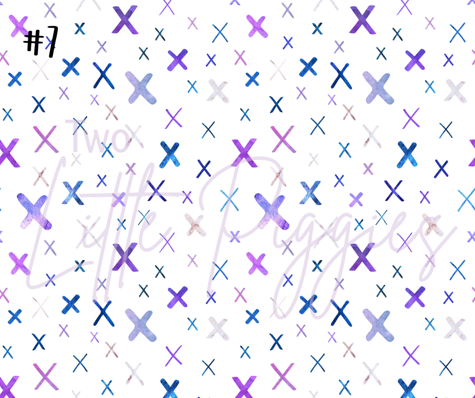 Printed Vinyl - Watercolor - Blue and Purple