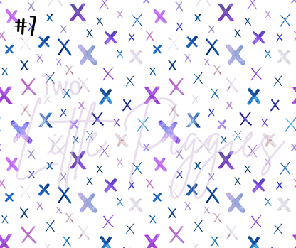 Printed Vinyl - Watercolor - Blue and Purple