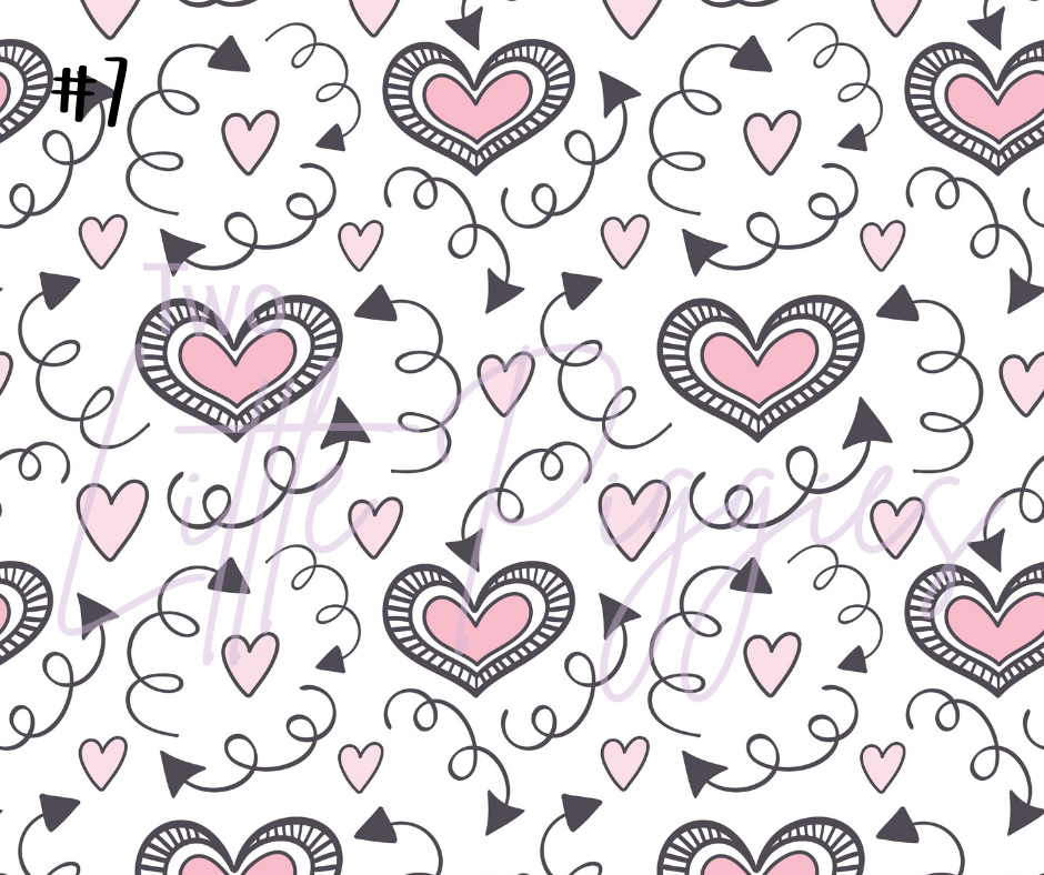 Printed Vinyl - Valentine Hearts