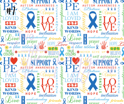 Printed Vinyl - Autism Awareness