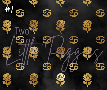 Printed Vinyl - Cancer - Black and Gold