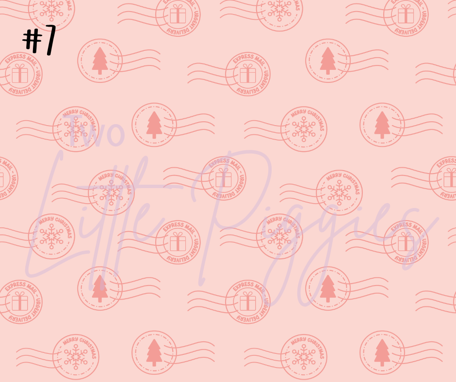 Printed Vinyl - Letters to Santa - Pink