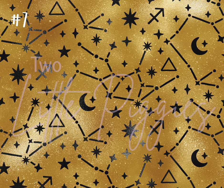 Printed Vinyl - Sagittarius - Black and Gold