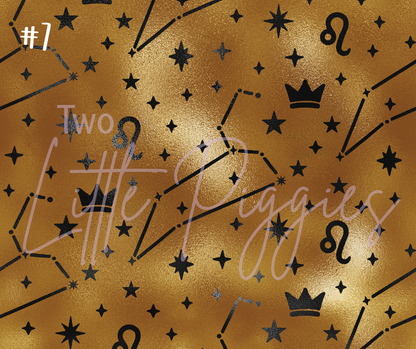 Printed Vinyl - Leo - Black and Gold