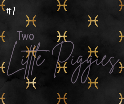 Printed Vinyl - Pisces - Black and Gold