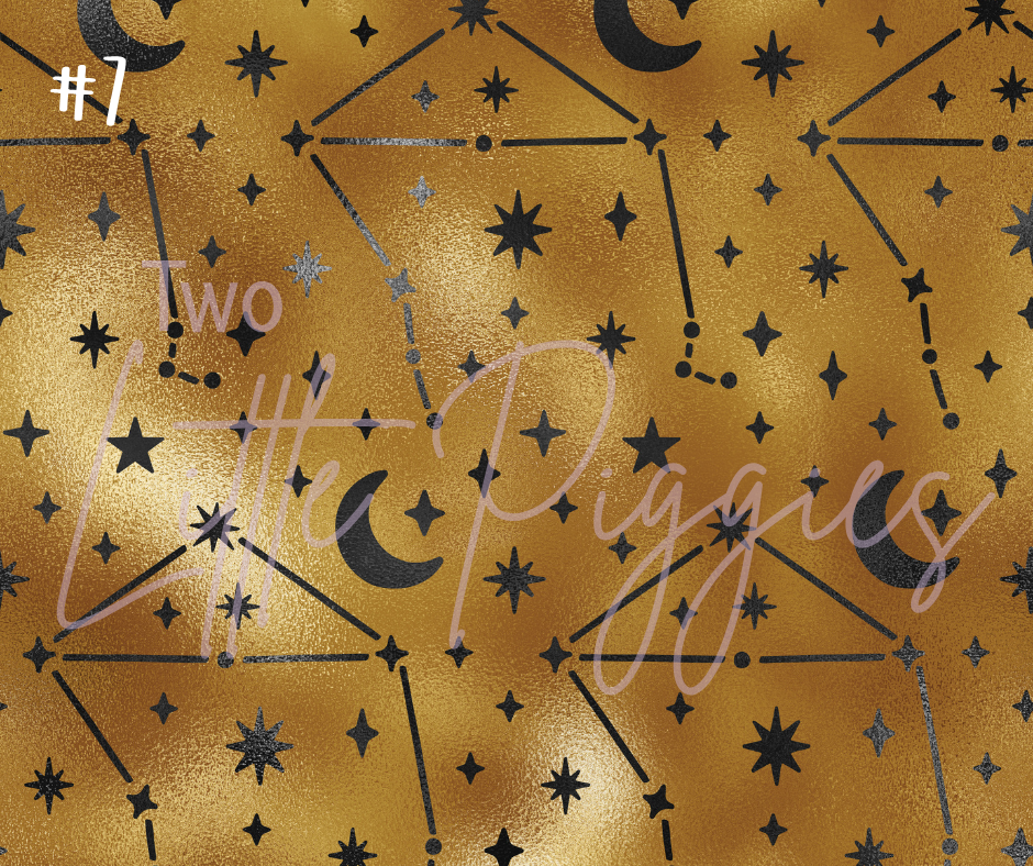 Printed Vinyl - Libra - Black and Gold