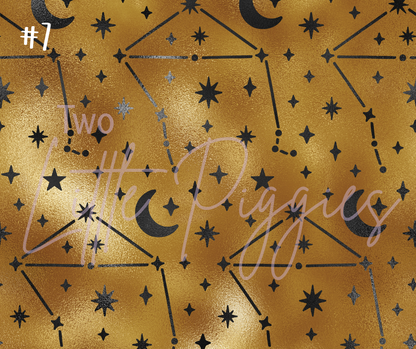 Printed Vinyl - Libra - Black and Gold