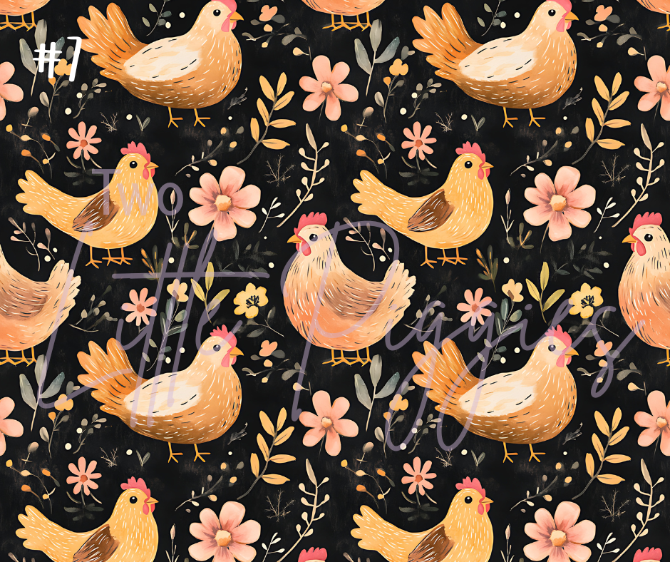 Printed Vinyl - Chickens 2