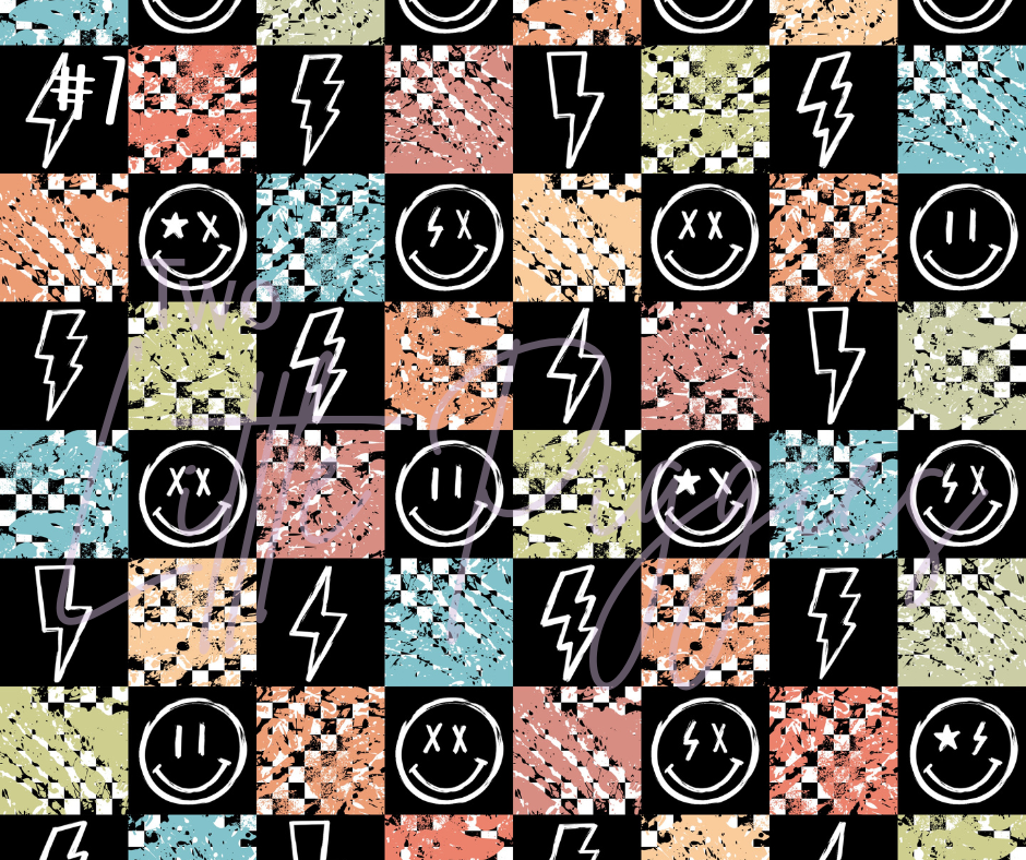 Printed Vinyl - Checkered Good Vibes