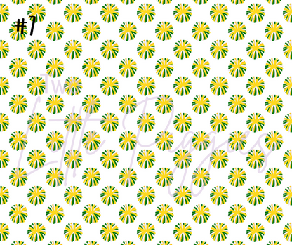 Printed Vinyl - Cheer - Green and Yellow