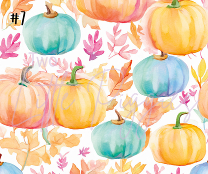 Printed Vinyl - Watercolor Pumpkin