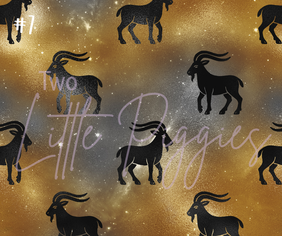 Printed Vinyl - Capricorn - Black and Gold
