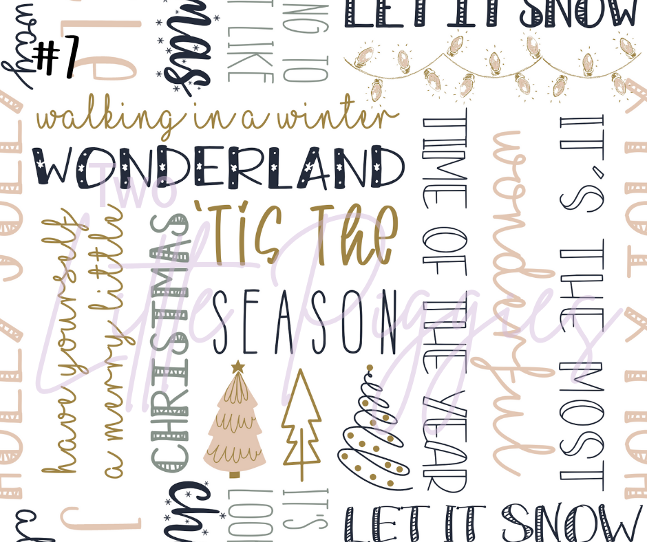 Printed Vinyl - Merry Little Christmas