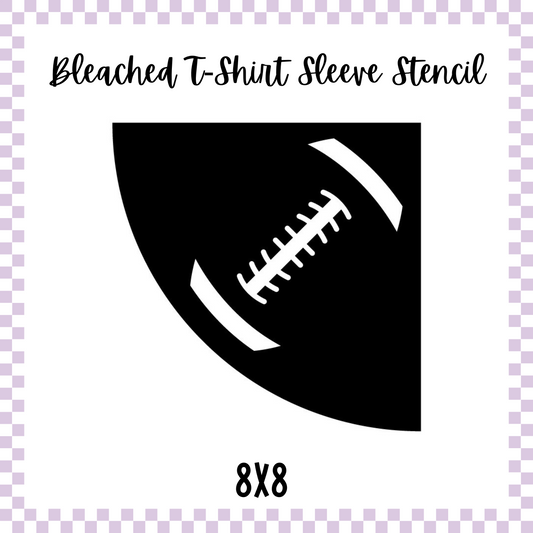 Bleached Tshirt Stencil - Football Laces