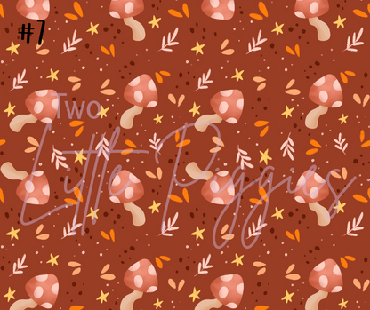 Printed Vinyl - Autumn Mushrooms
