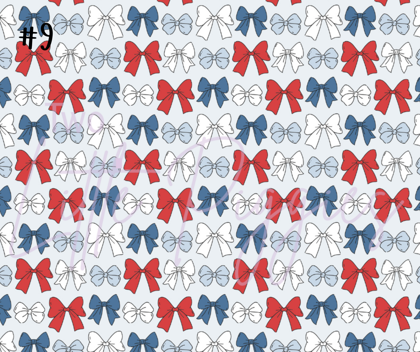 Printed Vinyl - 4th of July Bows Collection