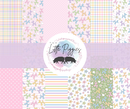 Printed Vinyl - Pastel Balloon Dogs