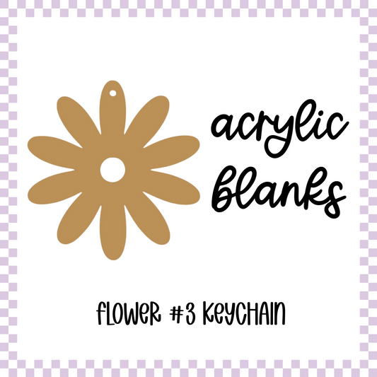 Acrylic Blank - Flower #3 (3pc)