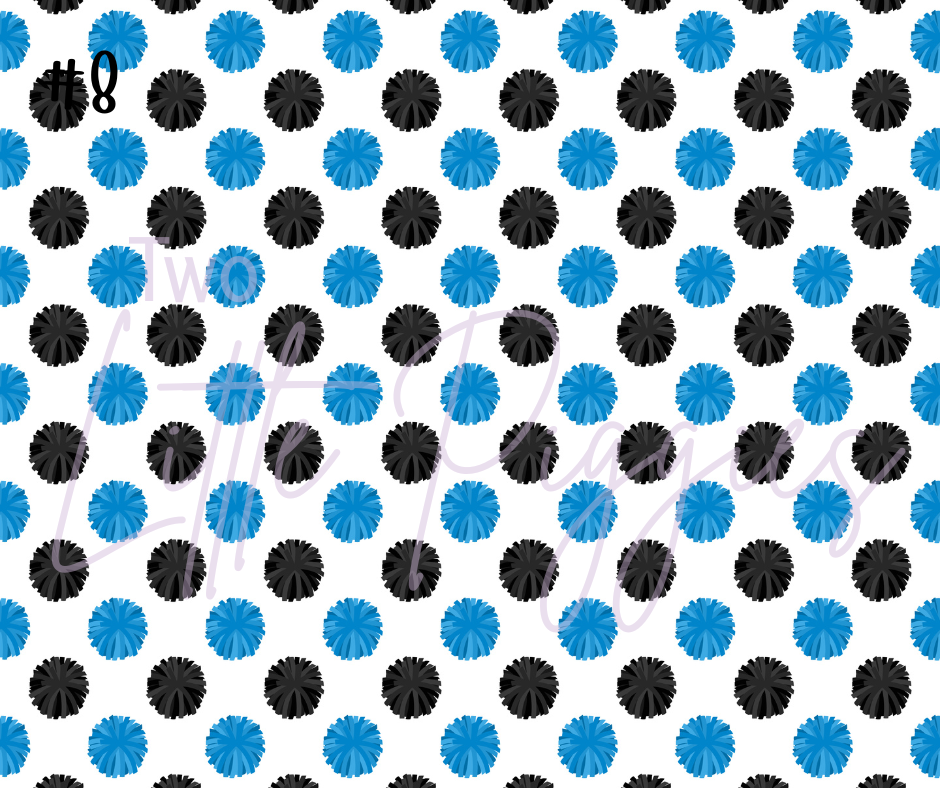 Printed Vinyl - Cheer - Blue and Gray