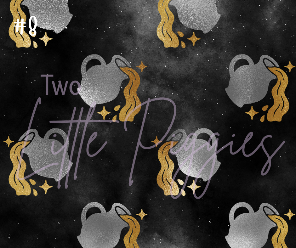 Printed Vinyl - Aquarius - Black and Gold