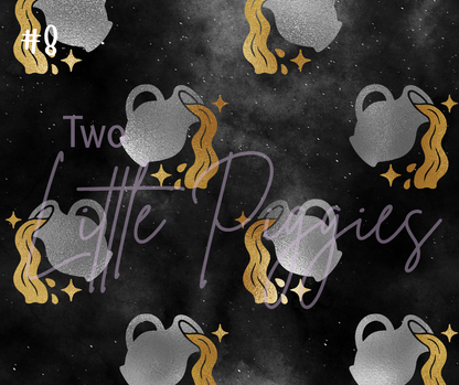 Printed Vinyl - Aquarius - Black and Gold