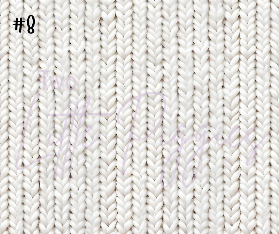 Printed Vinyl - White Knit Texture