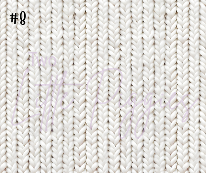 Printed Vinyl - White Knit Texture