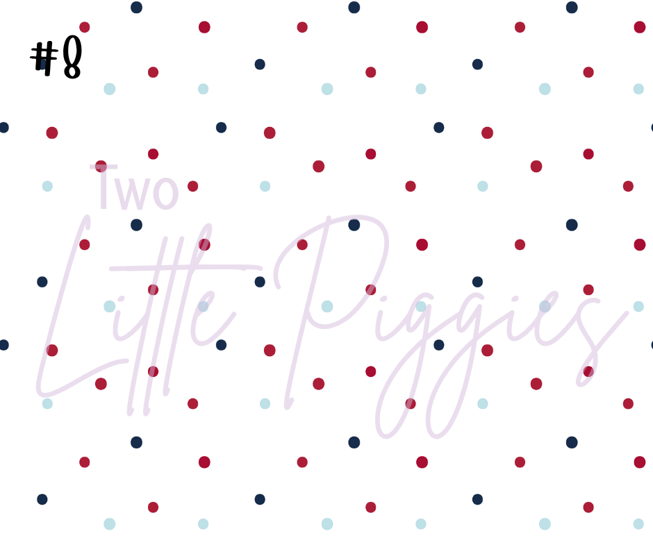 Printed Vinyl - Christmas - Navy and Berry