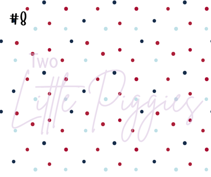 Printed Vinyl - Christmas - Navy and Berry