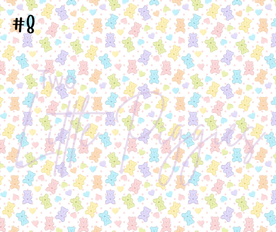 Printed Vinyl - Pastel Gummy Bears