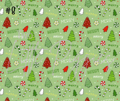 Printed Vinyl - Christmas Trees