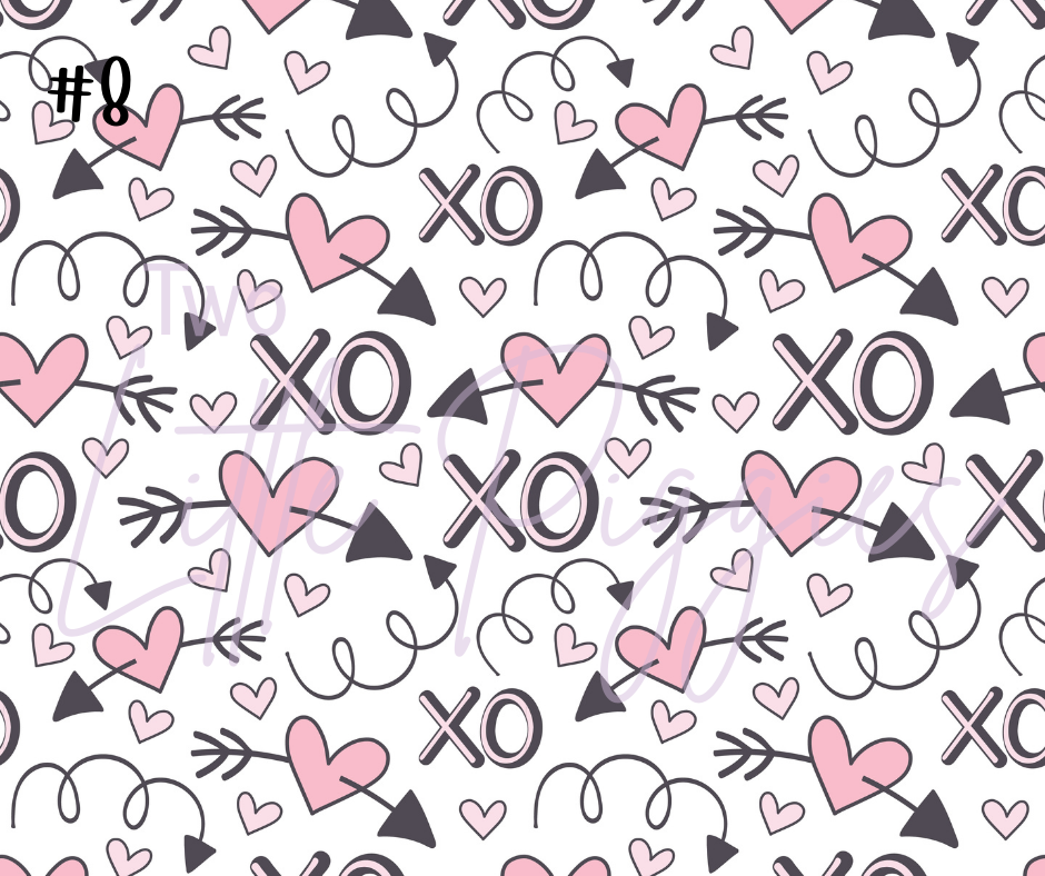 Printed Vinyl - Valentine Hearts